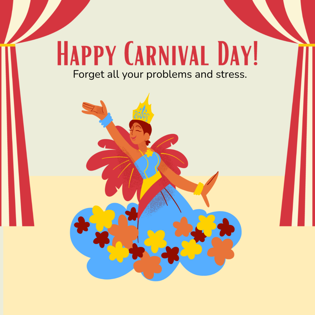 Free Happy Carnival Illustration Template