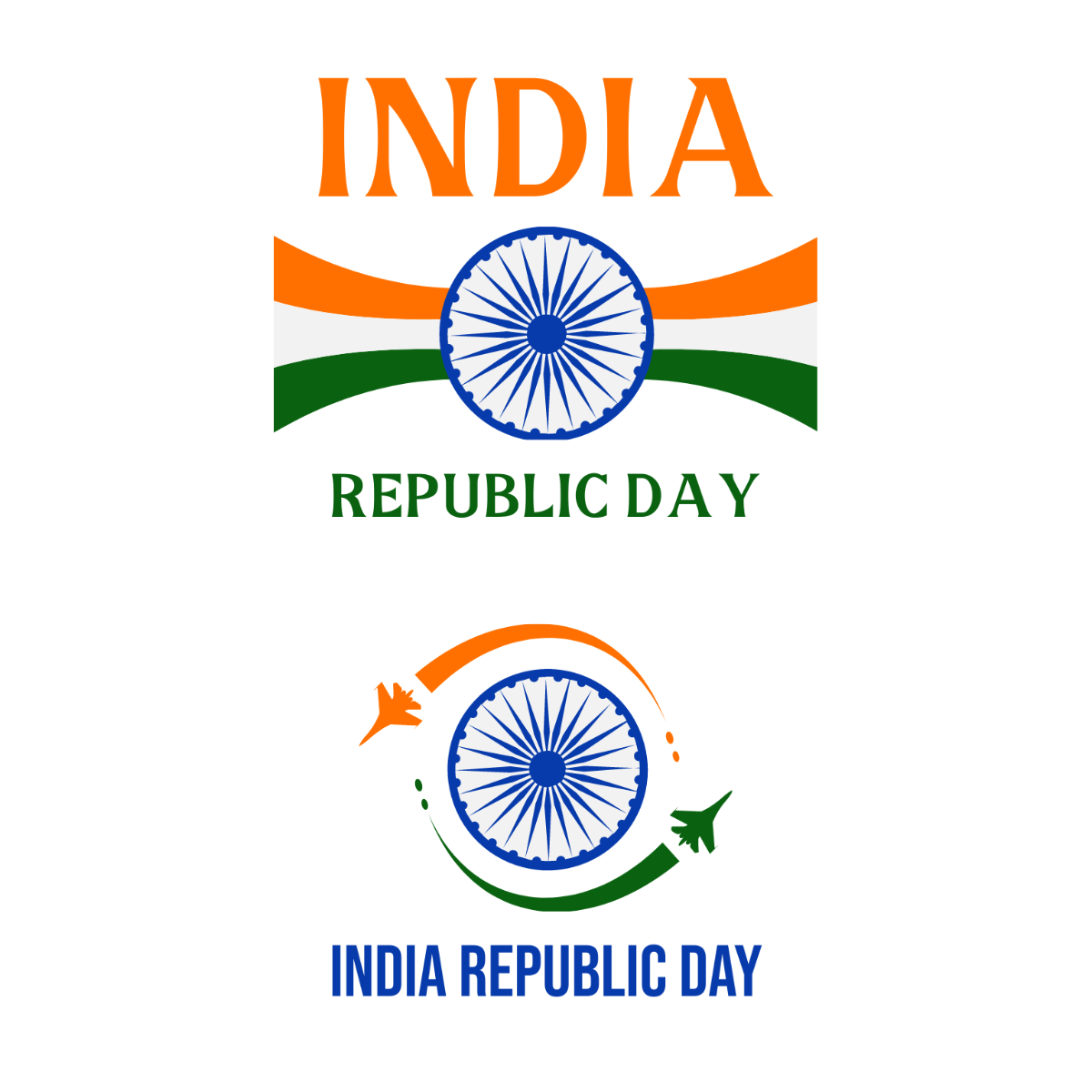 Republic Day Logo Clipart Template