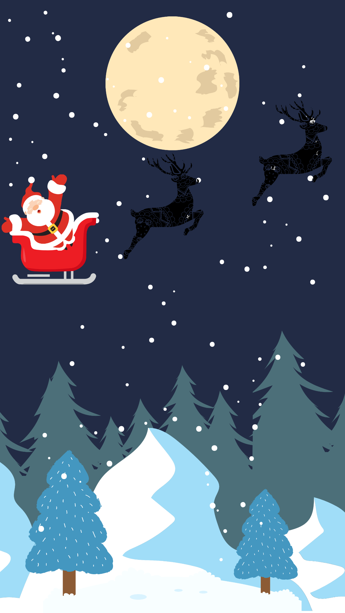 Christmas Eve iPhone Background Template