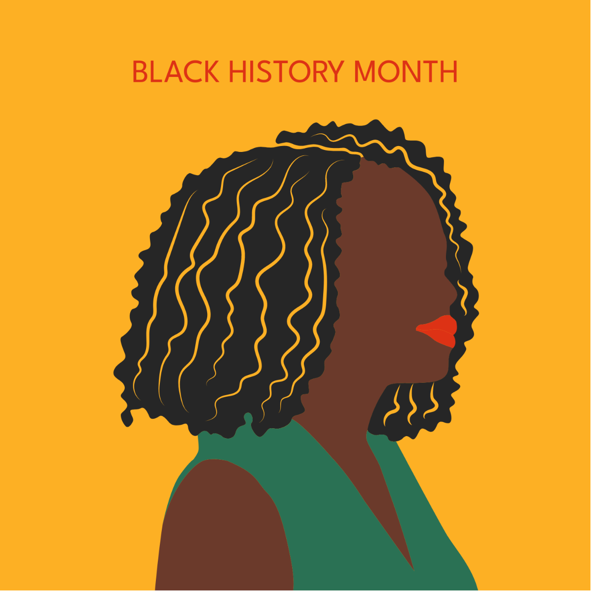 Black History Month Illustration Template