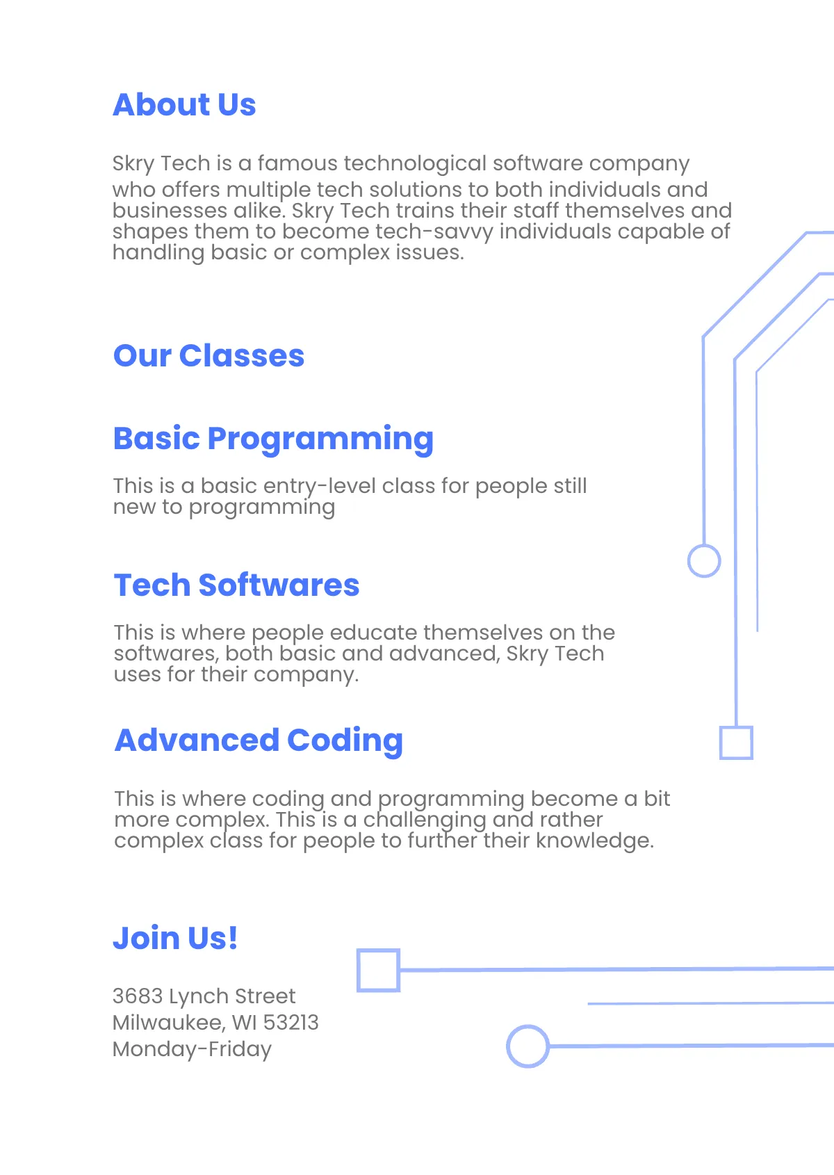 Free Class Handout Template to Edit Online