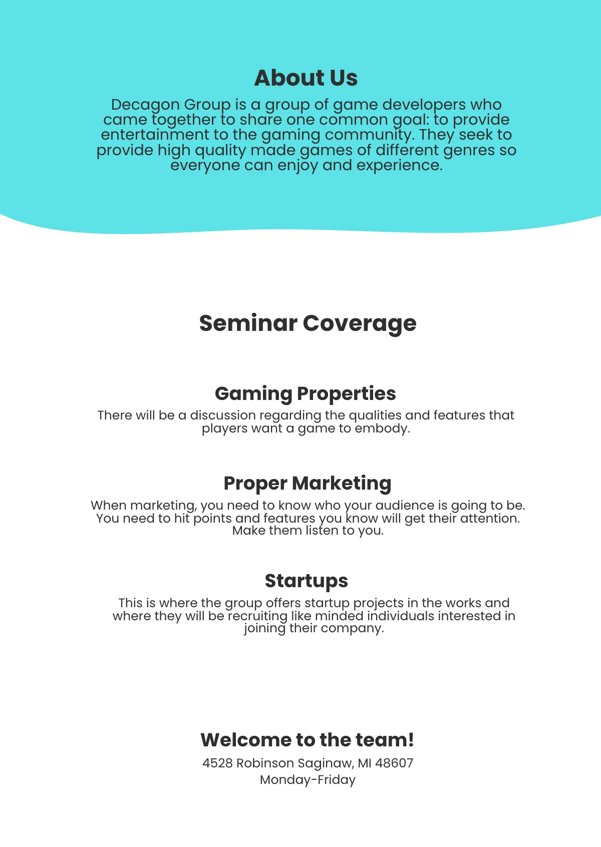 Free Seminar Handout Template to Edit Online