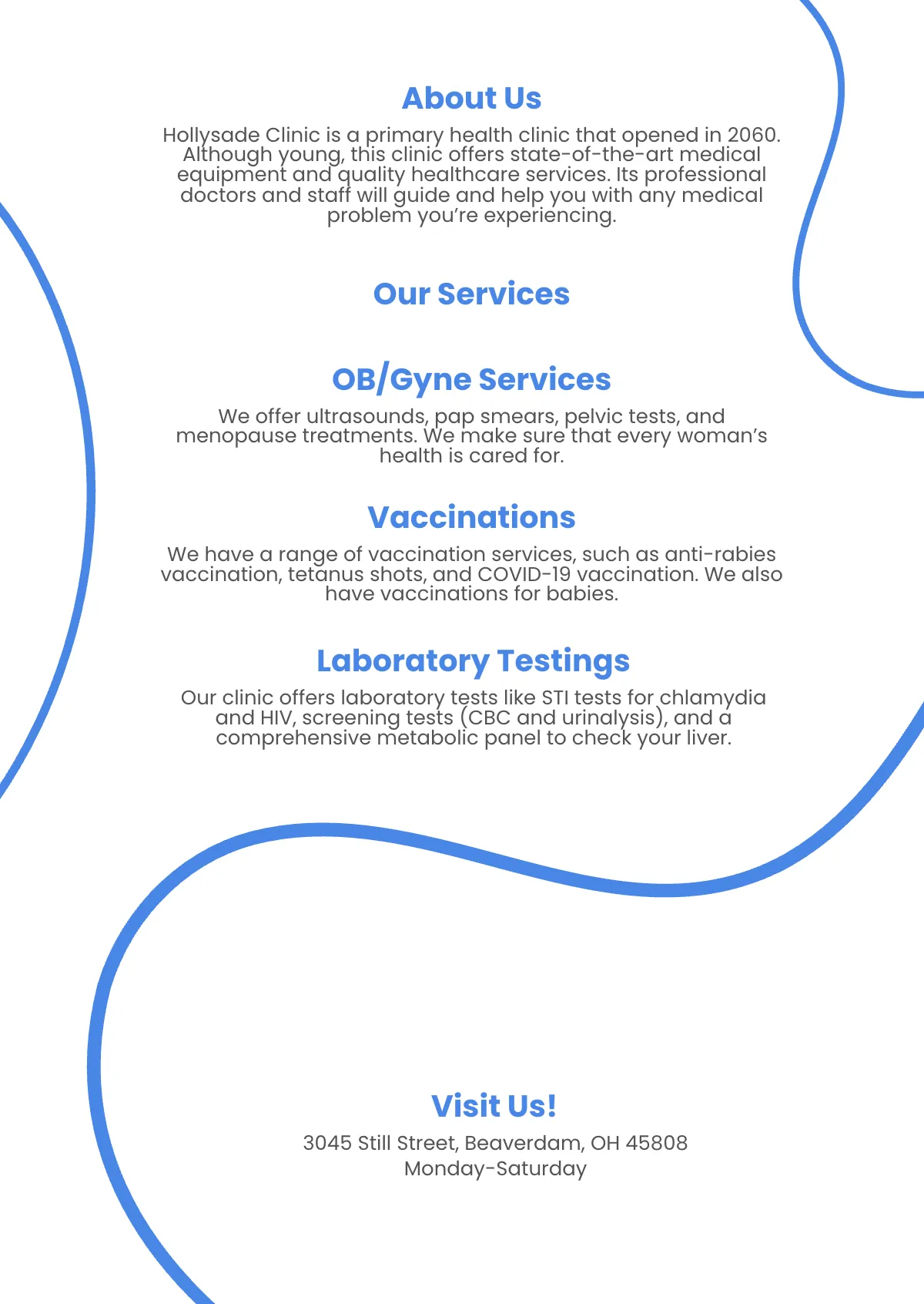 Free Medical Handout Template to Edit Online