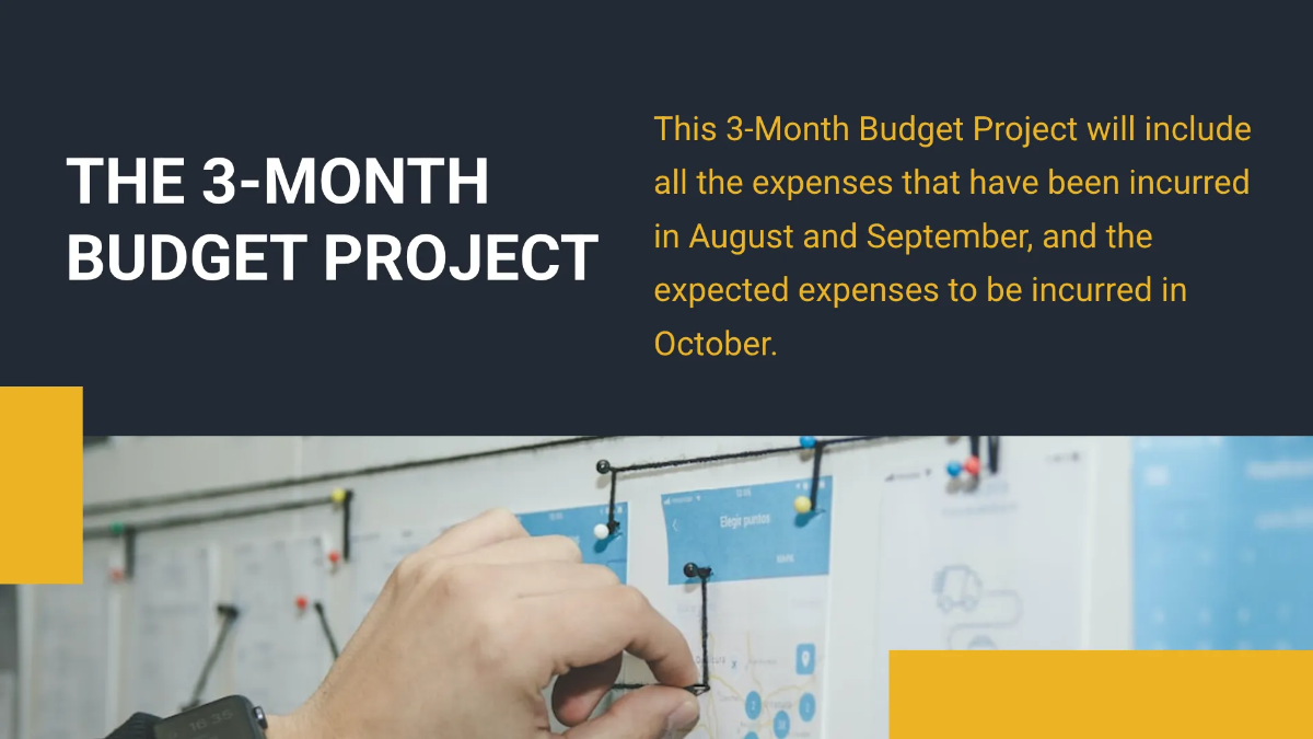 Free 3 Months Budget Presentation Template to Edit Online