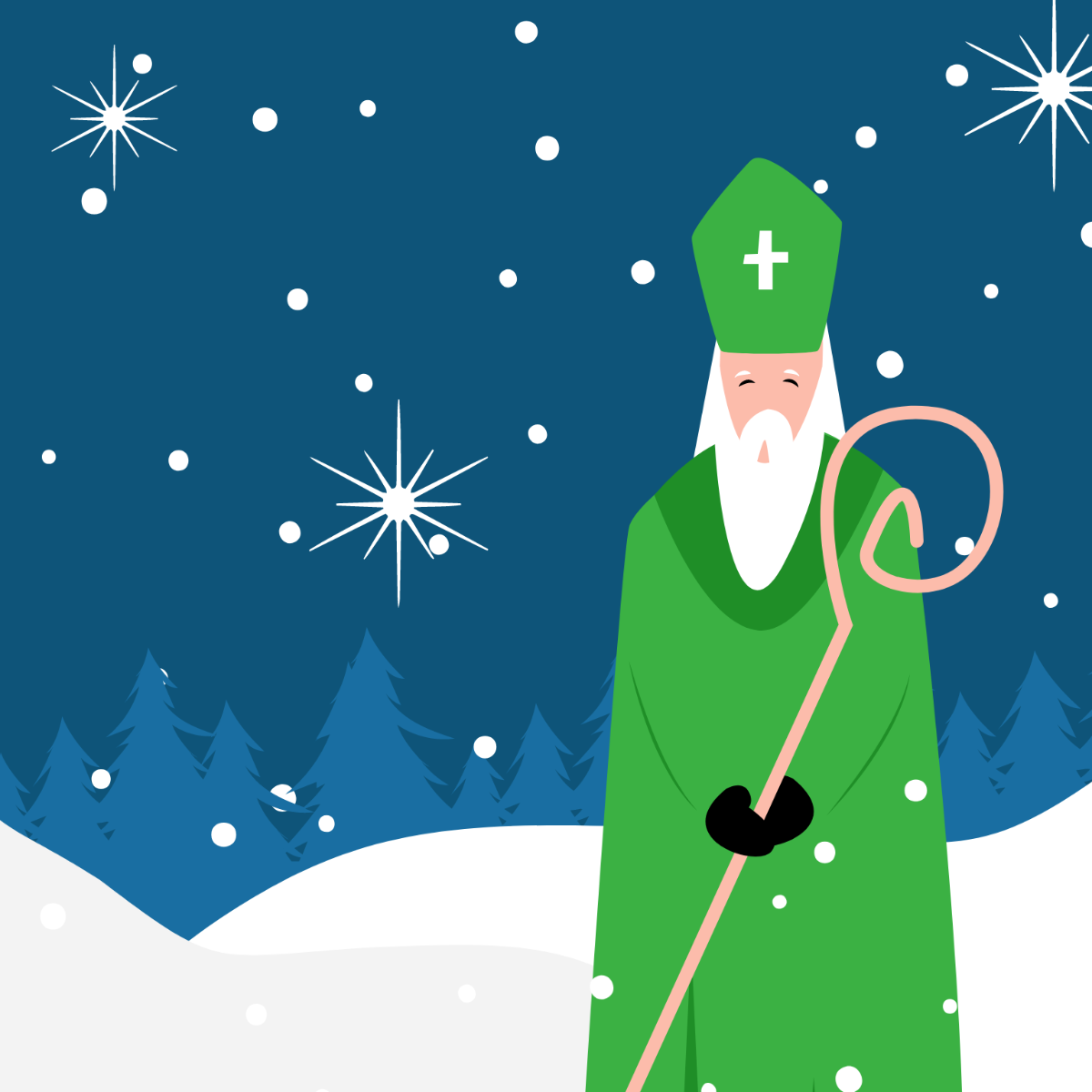Free Orthodox Christmas Cartoon Vector Template