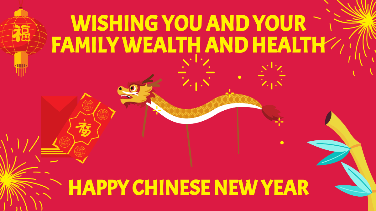 Free Chinese New Year Wishes Background Template
