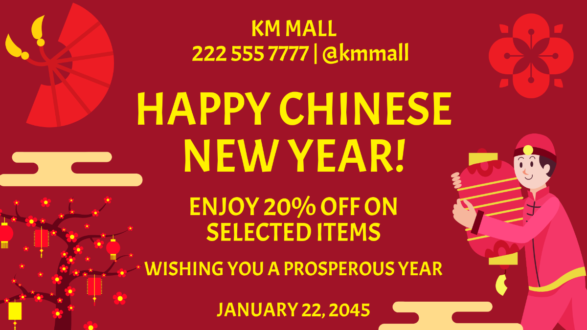 Chinese New Year Flyer Background Template