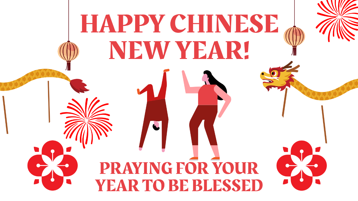 Free Chinese New Year Greeting Card Background Template