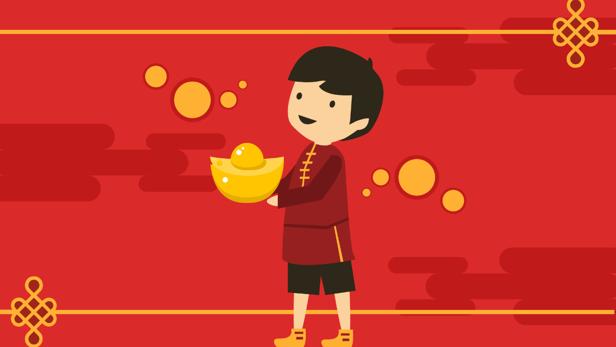 Chinese New Year Cartoon Background Template