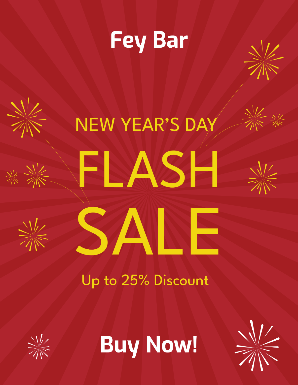 New Year's Day Advertising Flyer Template