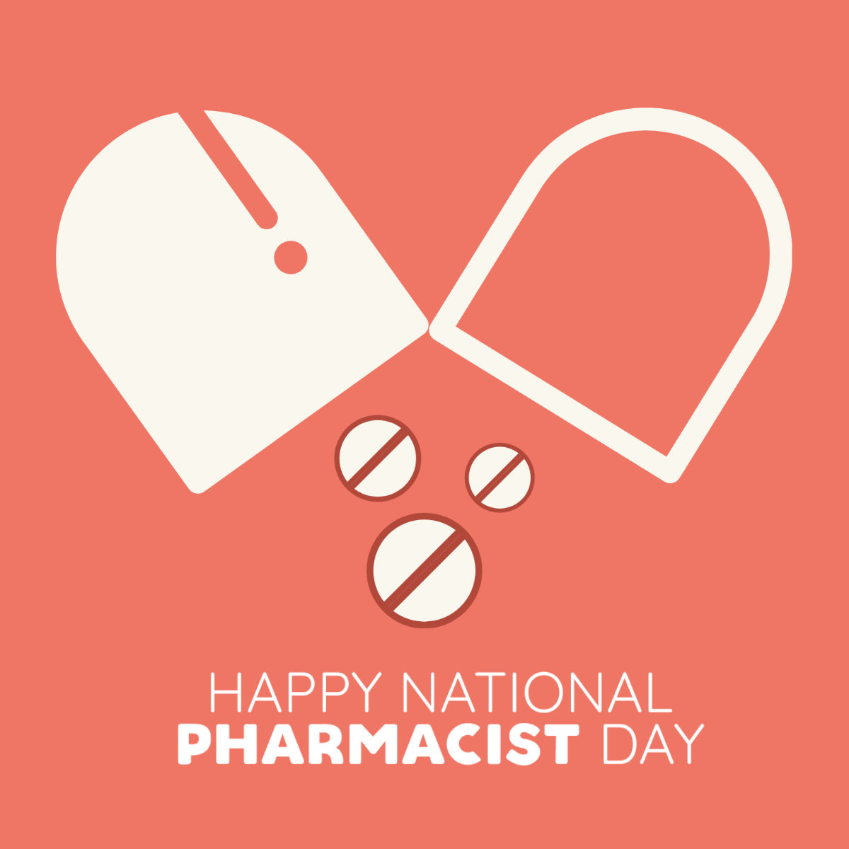 Happy National Pharmacist Day Vector Template