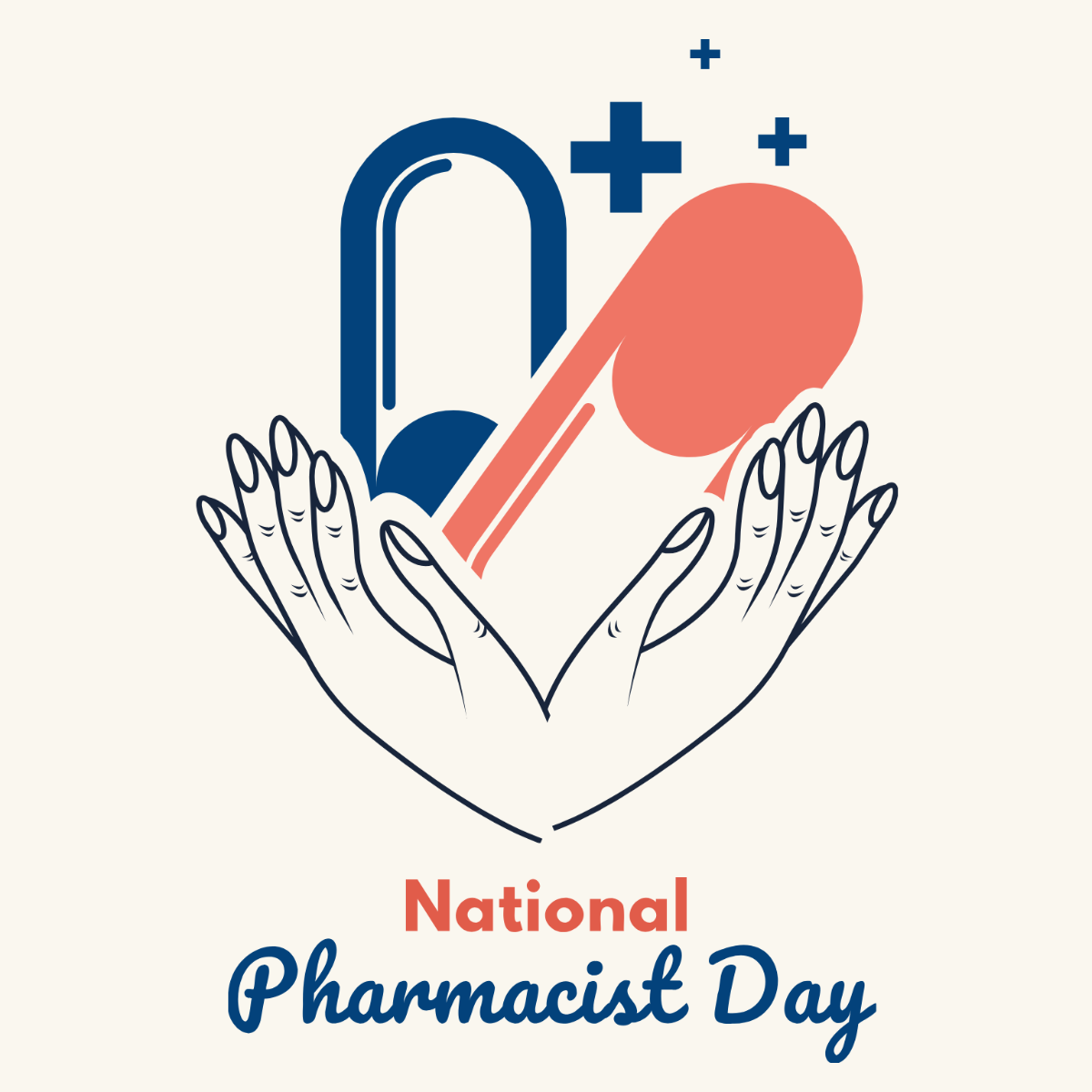 National Pharmacist Day Illustration Template