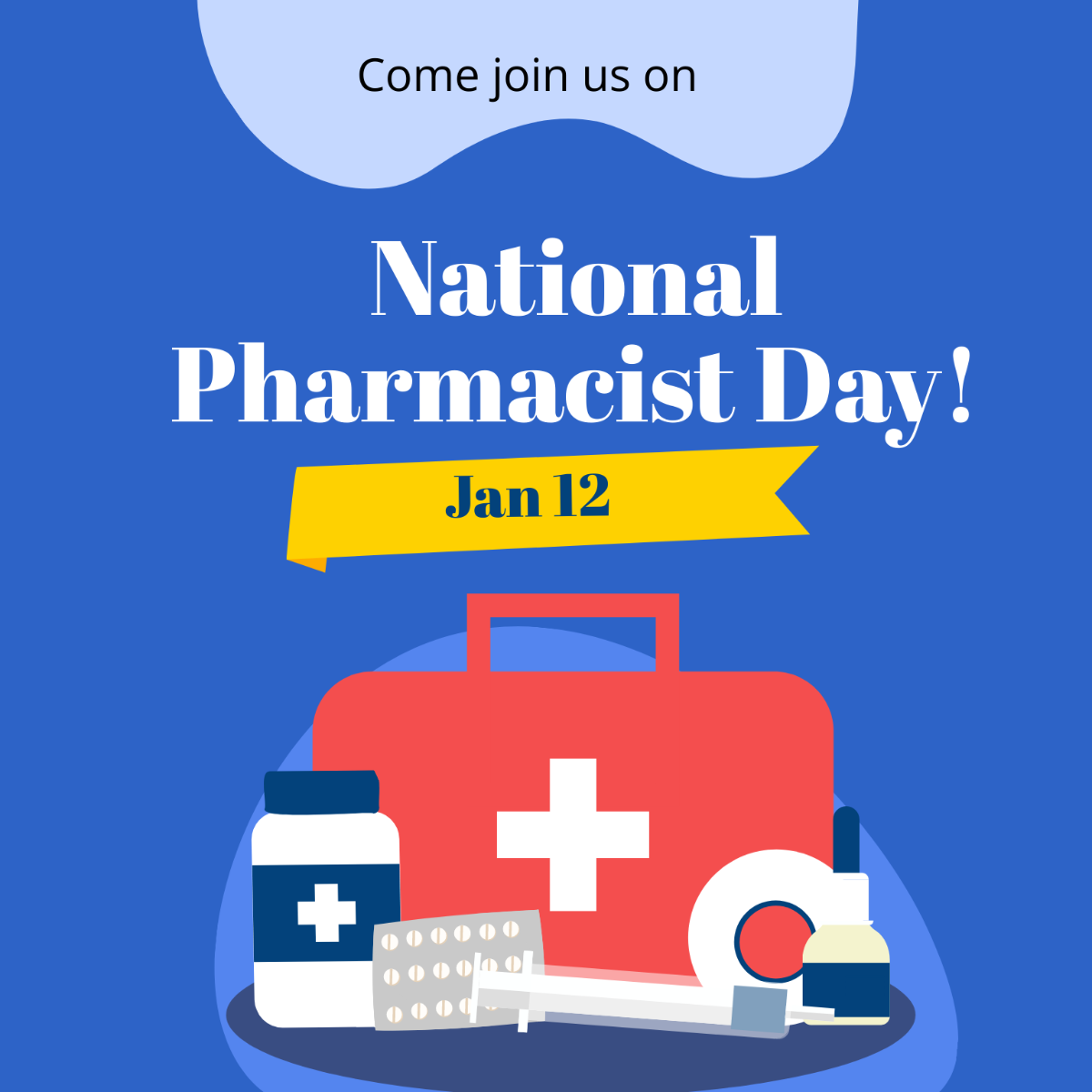 Free National Pharmacist Day Flyer Vector Template