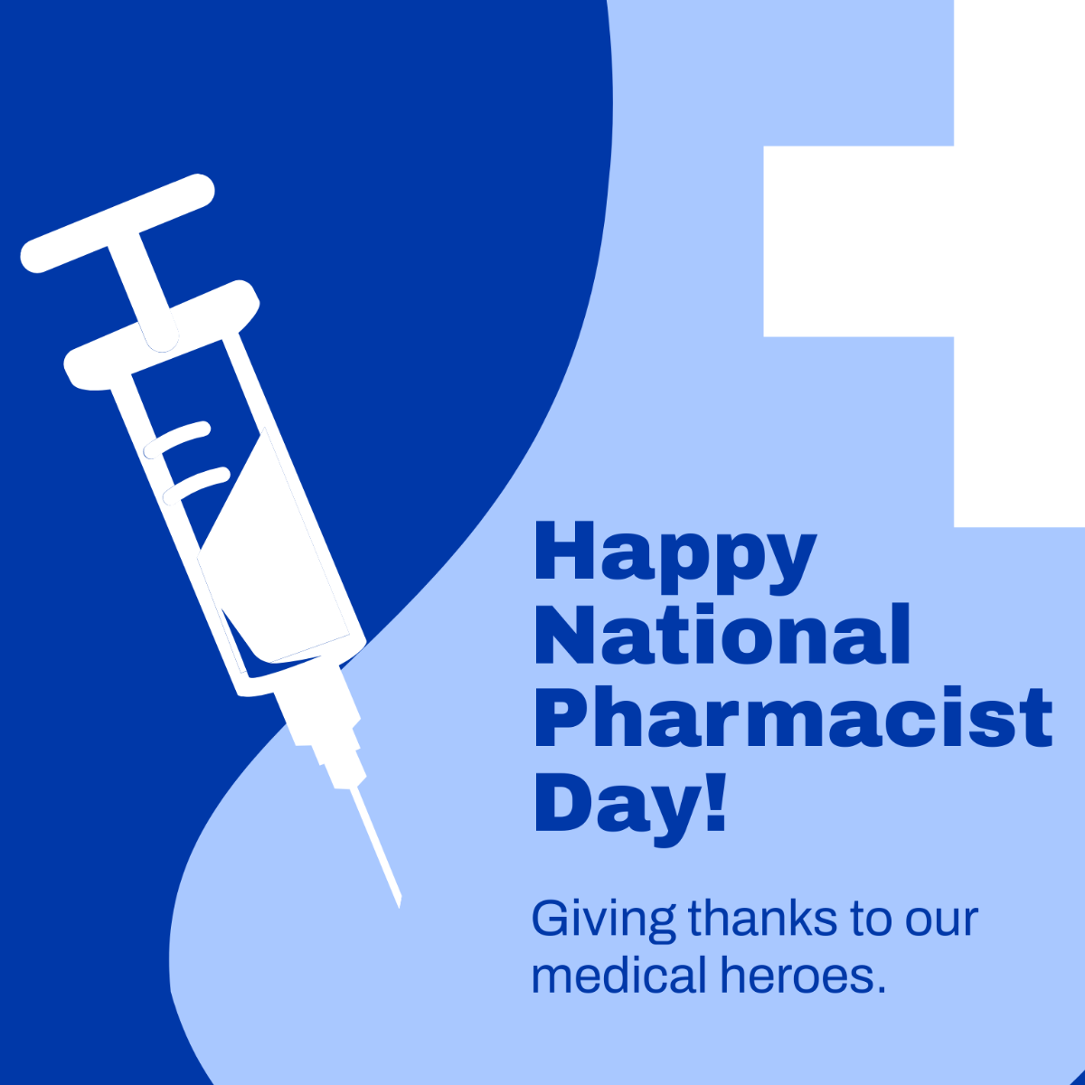 Free National Pharmacist Day Poster Vector Template