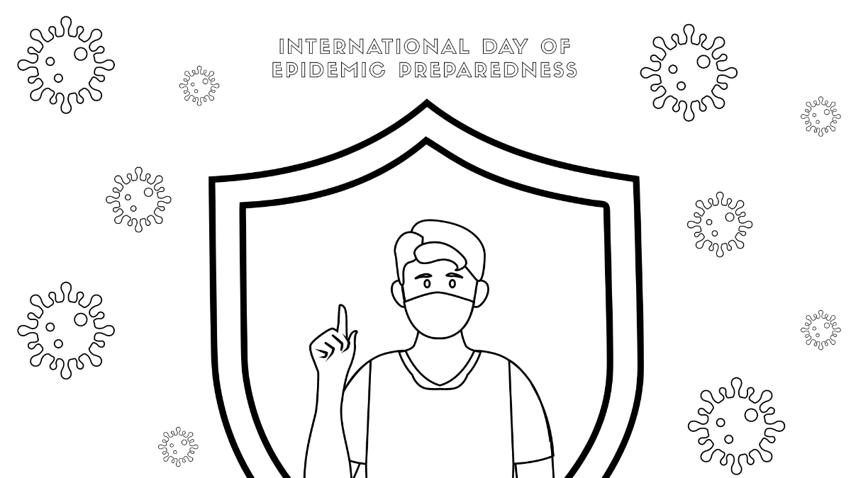 International Day of Epidemic Preparedness Drawing Background Template
