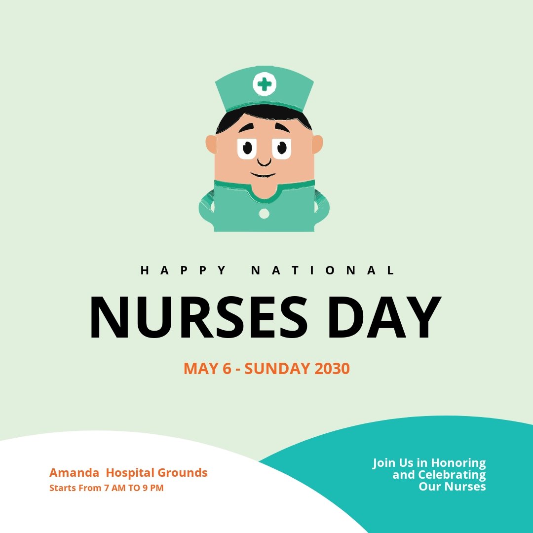 Free Nurses Day Instagram Post Template.jpe