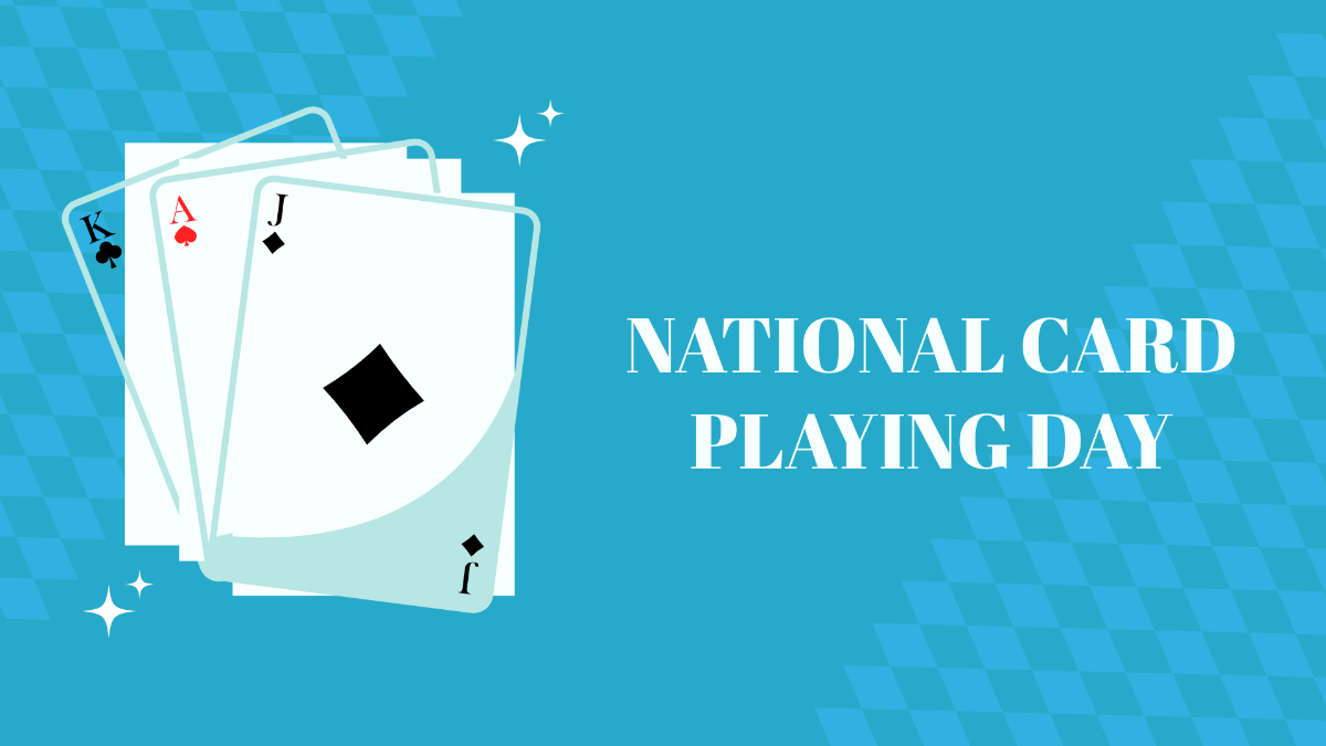 National Card Playing Day Banner Background Template