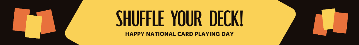 National Card Playing Day Website Banner Template