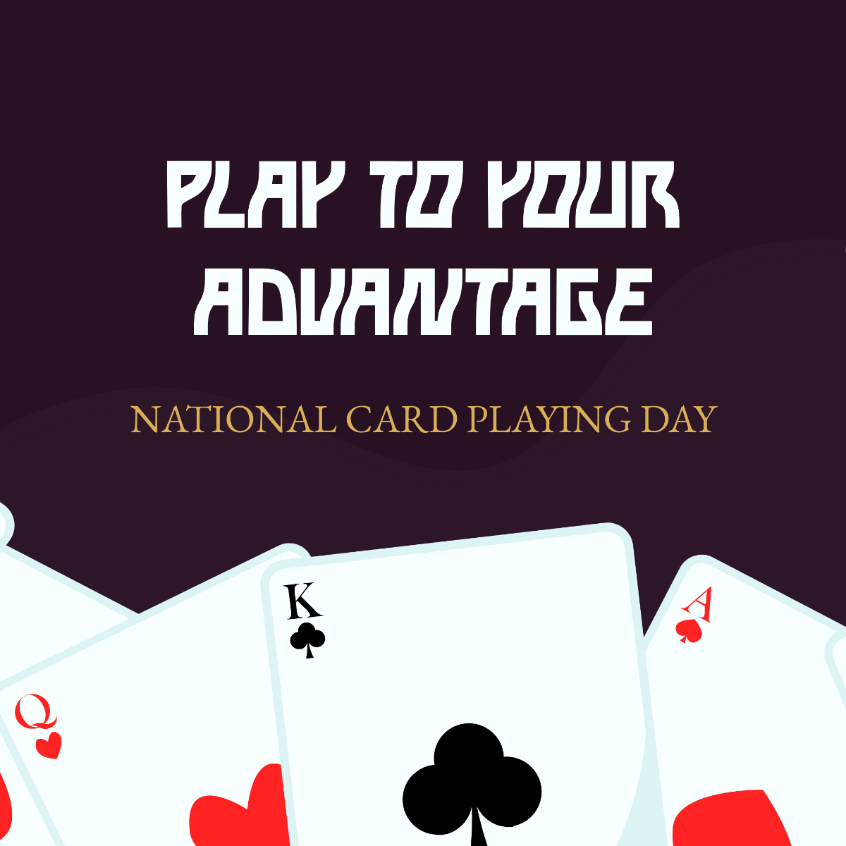 Free National Card Playing Day FB Post