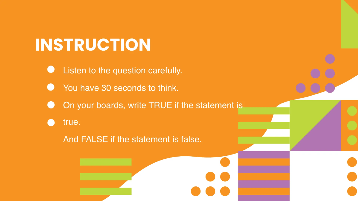 Free Quiz Game Presentation Template to Edit Online