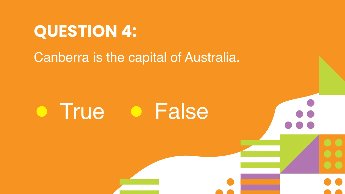 Free Quiz Game Presentation Template to Edit Online