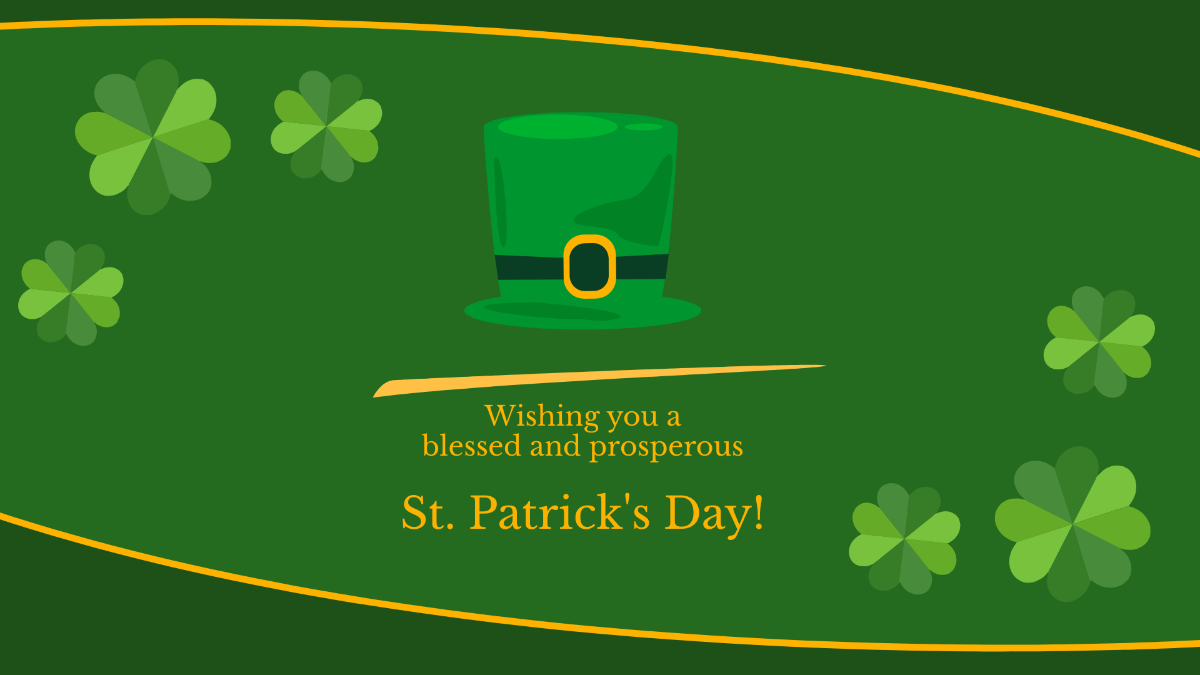 Free St. Patrick's Day Greeting Card Background Template
