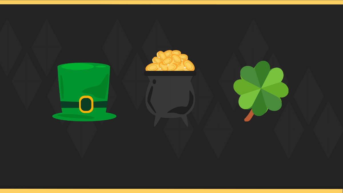 St. Patrick's Day Black Background Template