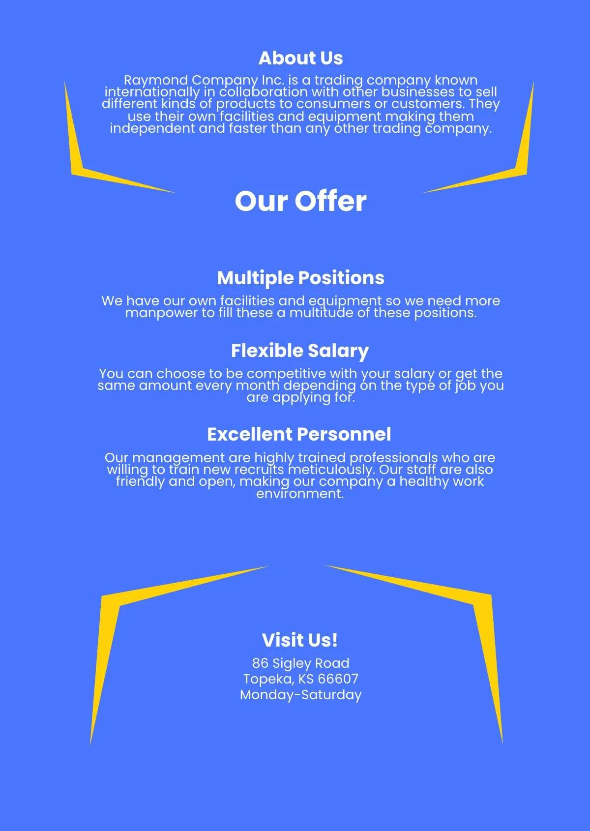 Free Job Fair Handout Template to Edit Online