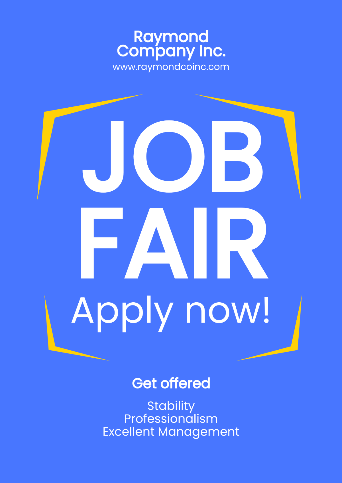 Free Job Fair Handout Template