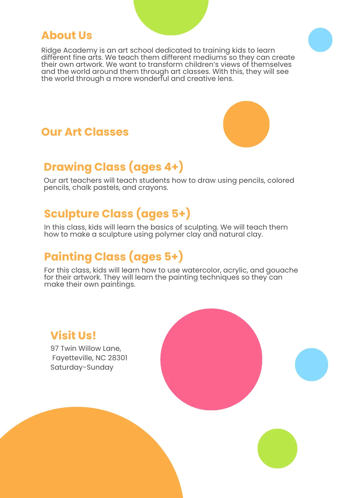 Free School Handout Template to Edit Online