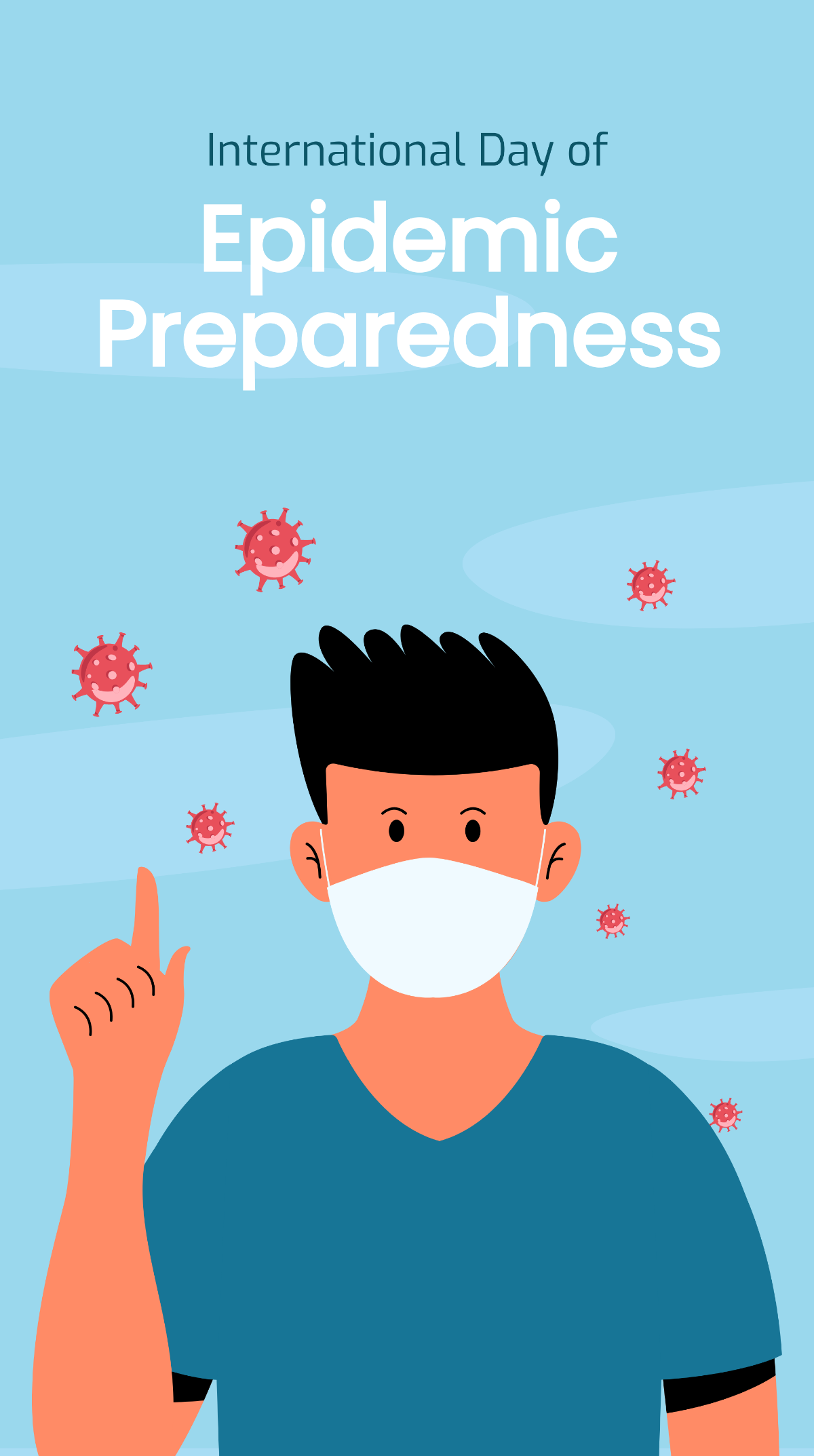 International Day of Epidemic Preparedness iPhone Background Template