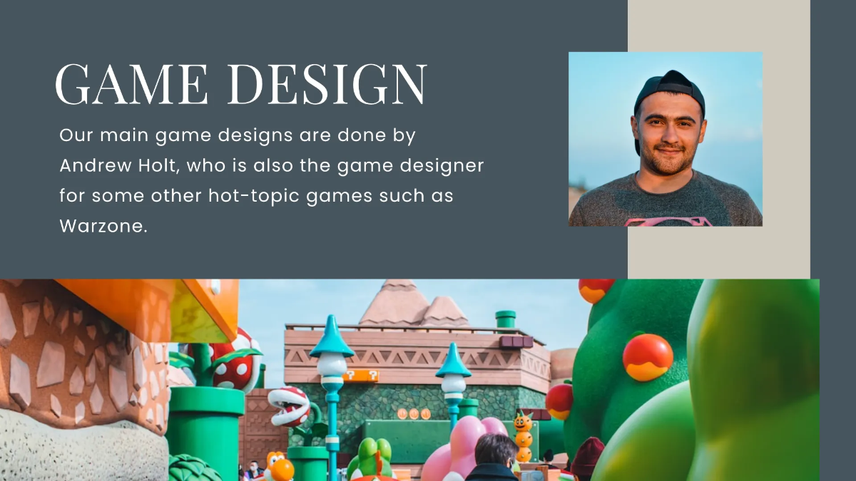 Free Game Developer Presentation Template to Edit Online