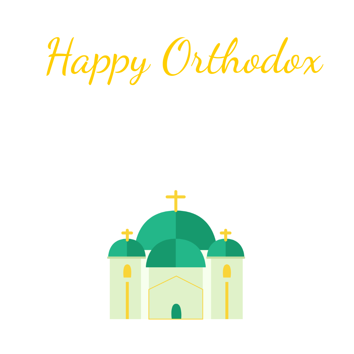 Orthodox New Year Day Vector Template