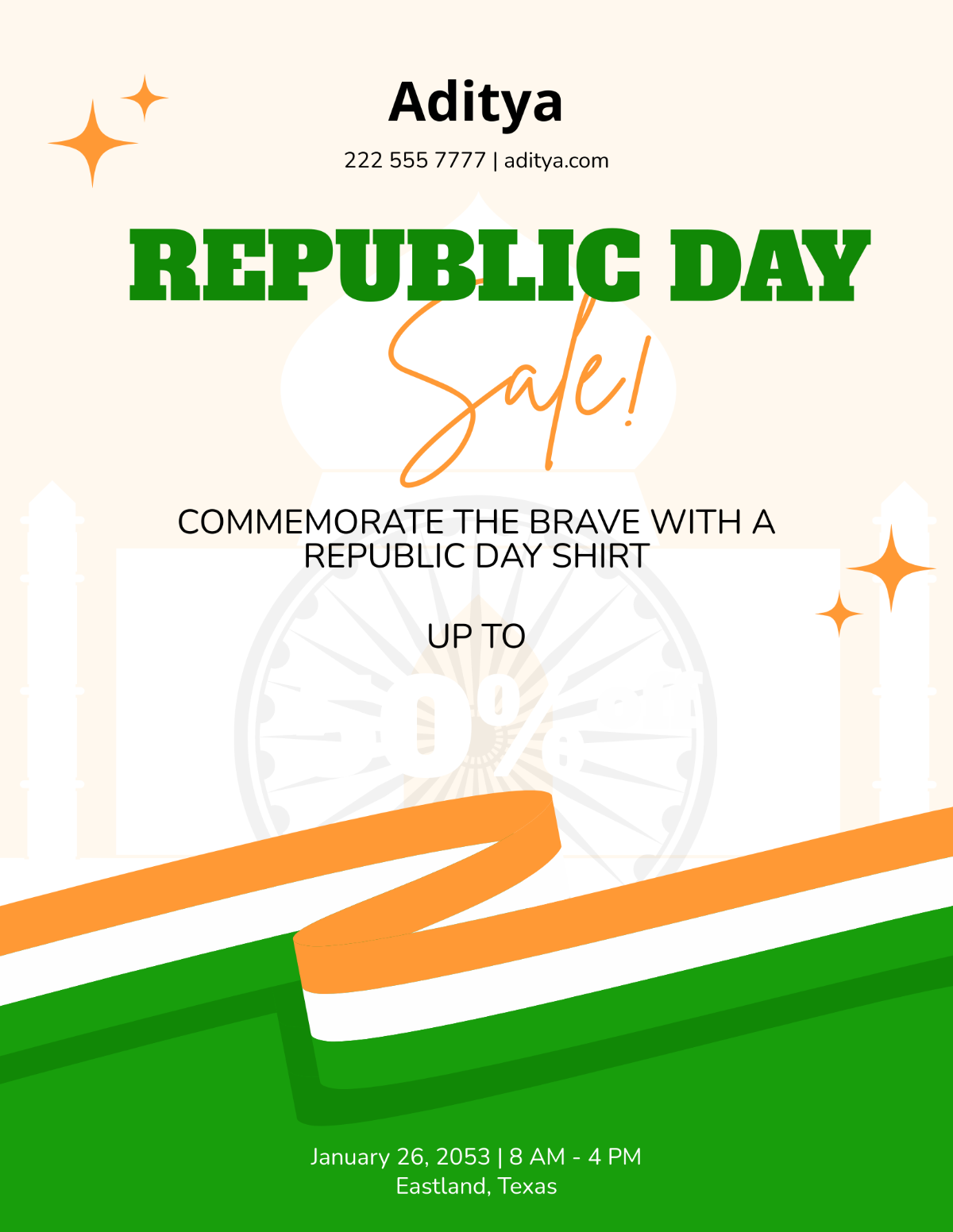 Republic Day Advertising Flyer Template