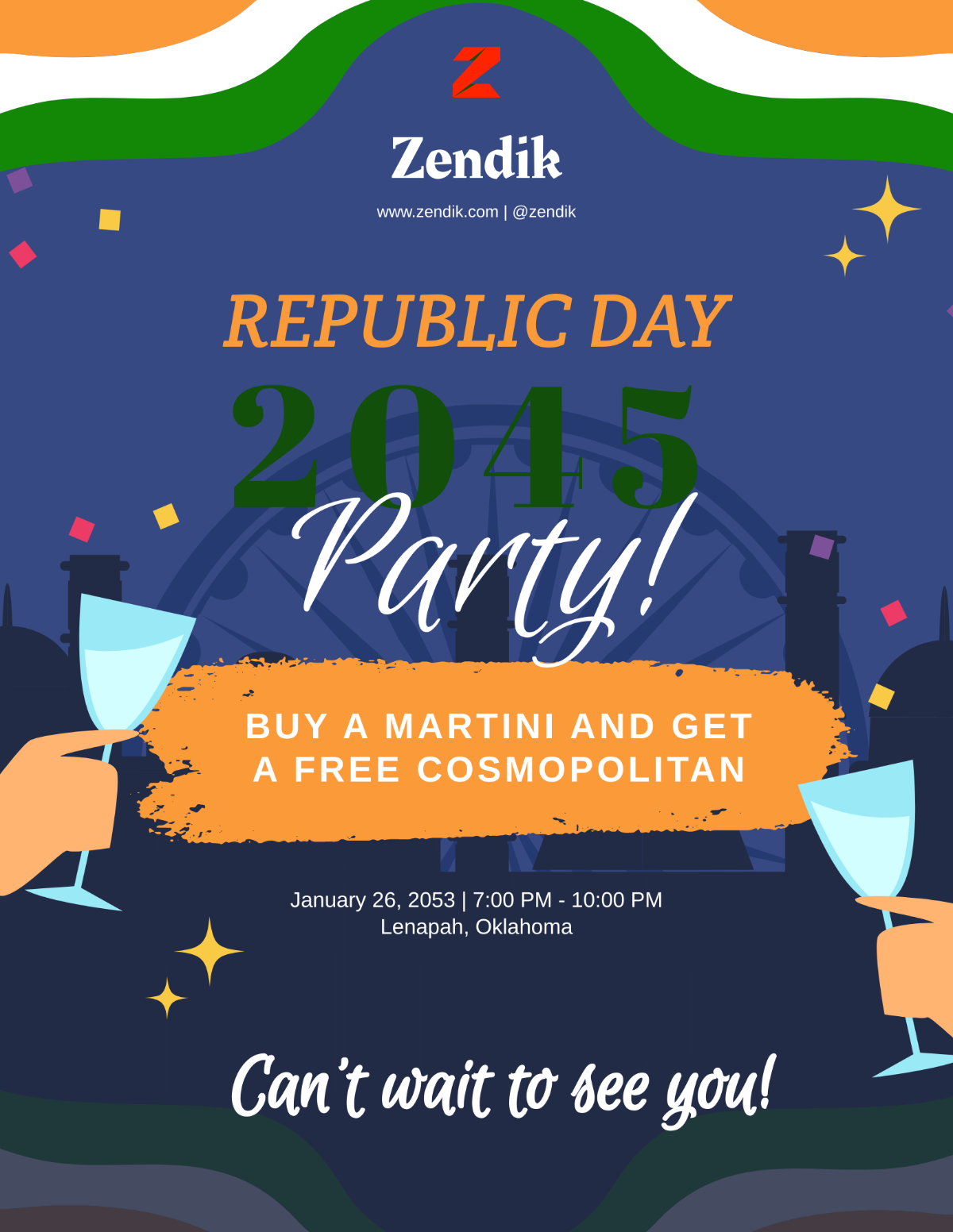 Free Republic Day Event Flyer Template