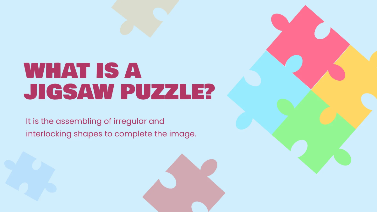Free Puzzle Game Presentation Template to Edit Online