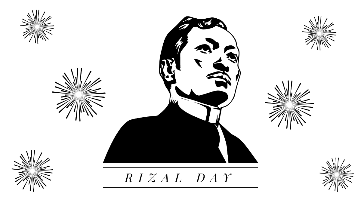 Rizal Day Drawing Background Template