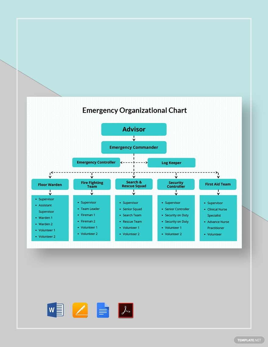 Emergency Organizational Chart Template