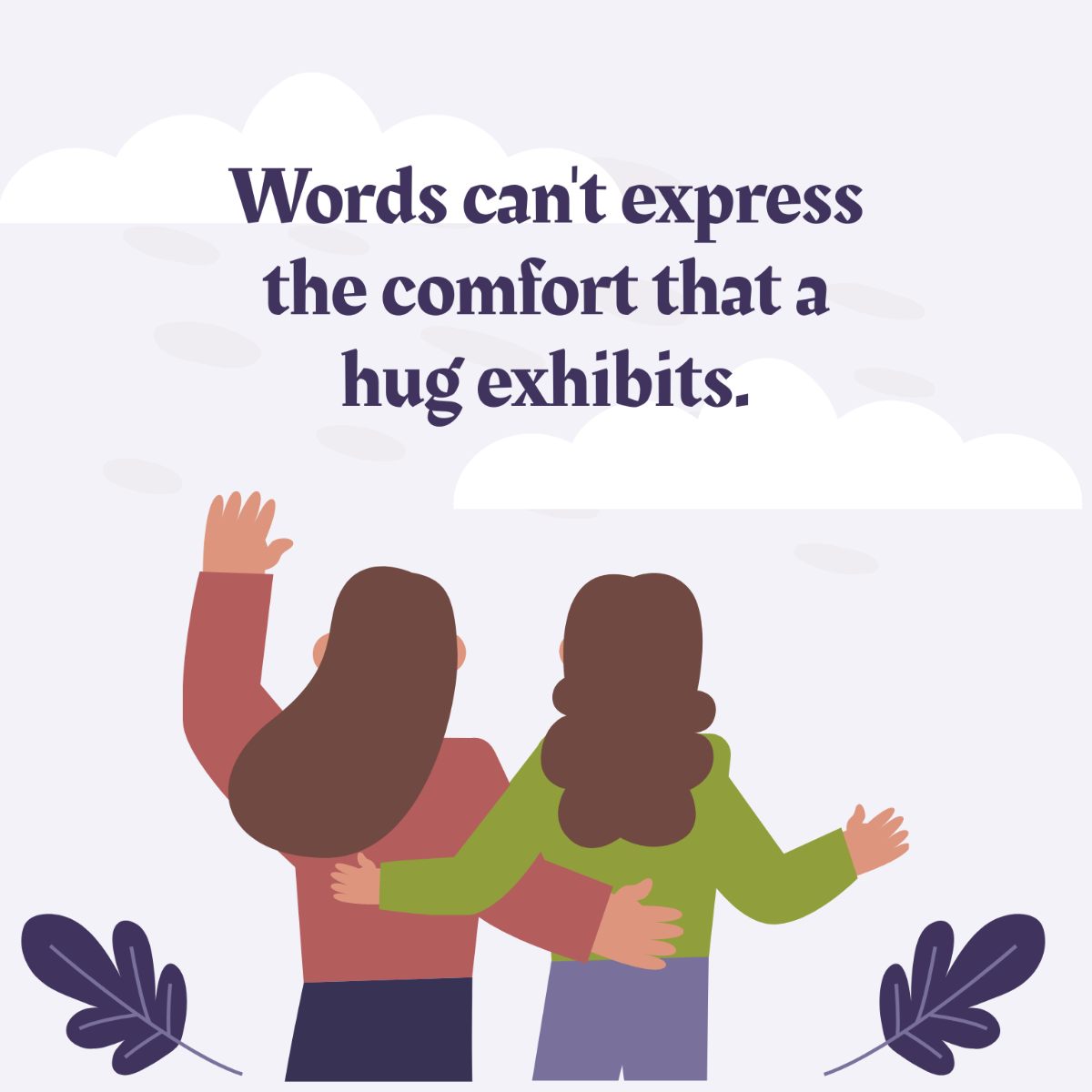 Free National Hugging Day Quote Vector Template