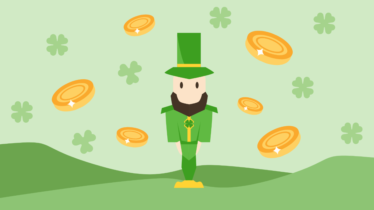 St. Patrick's Day Cartoon Background Template