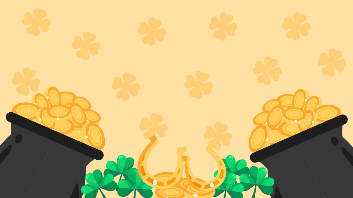 St. Patrick's Day Gold Background Template