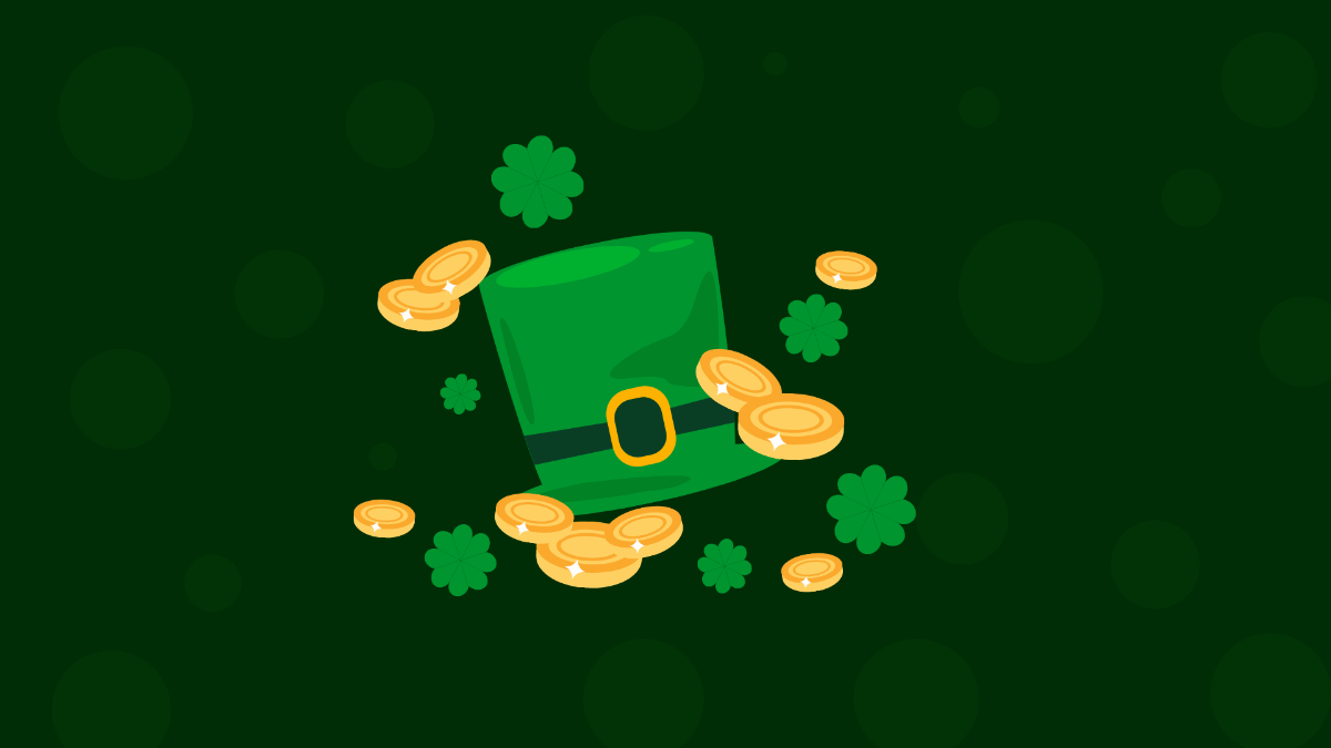 St. Patrick's Day Green Background Template
