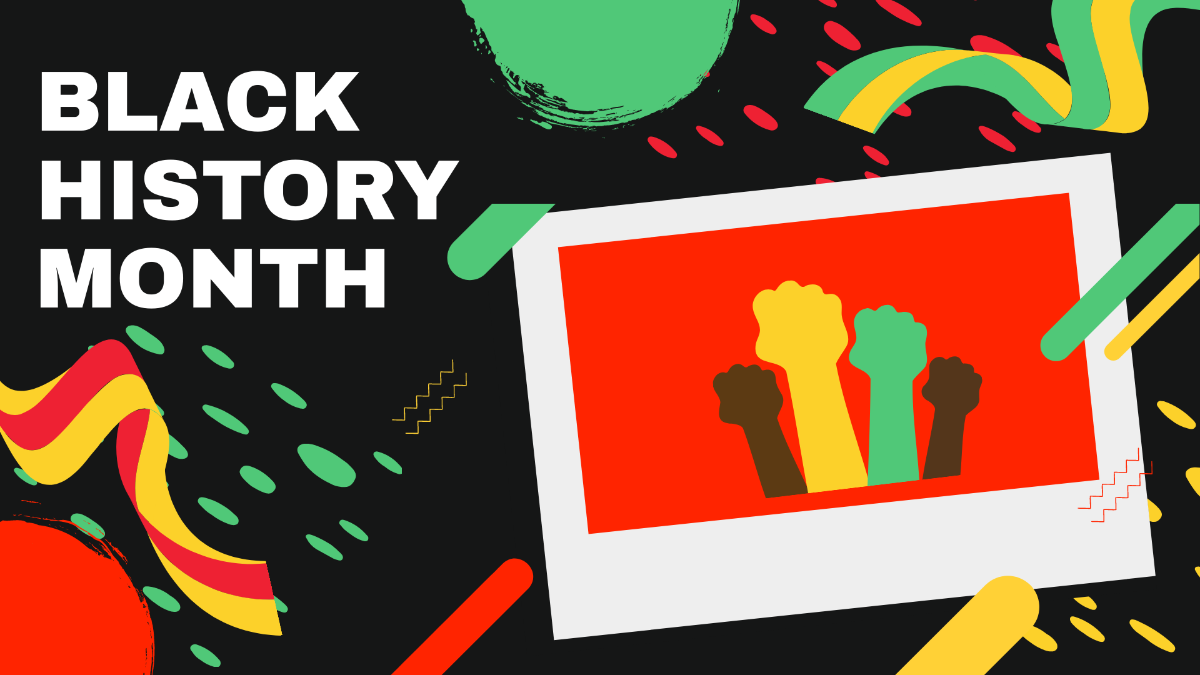 Black History Month Photo Background Template