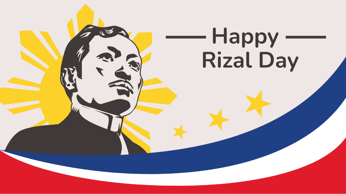 Happy Rizal Day Background Template