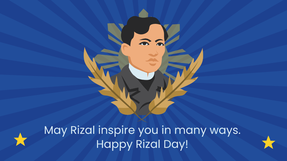 Free Rizal Day Greeting Card Background Template