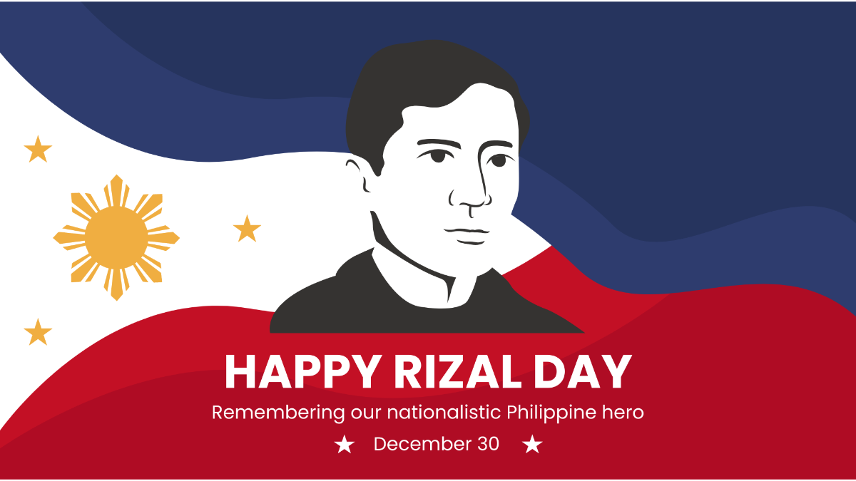 Free Rizal Day Flyer Background Template