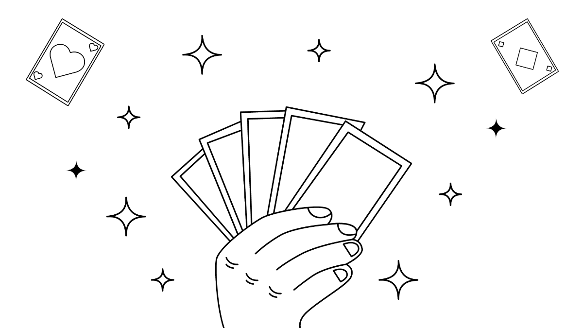 National Card Playing Day Drawing Background Template