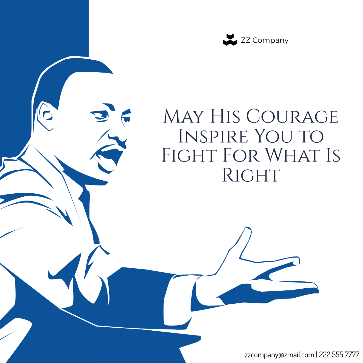 Martin Luther King Day Poster Vector Template