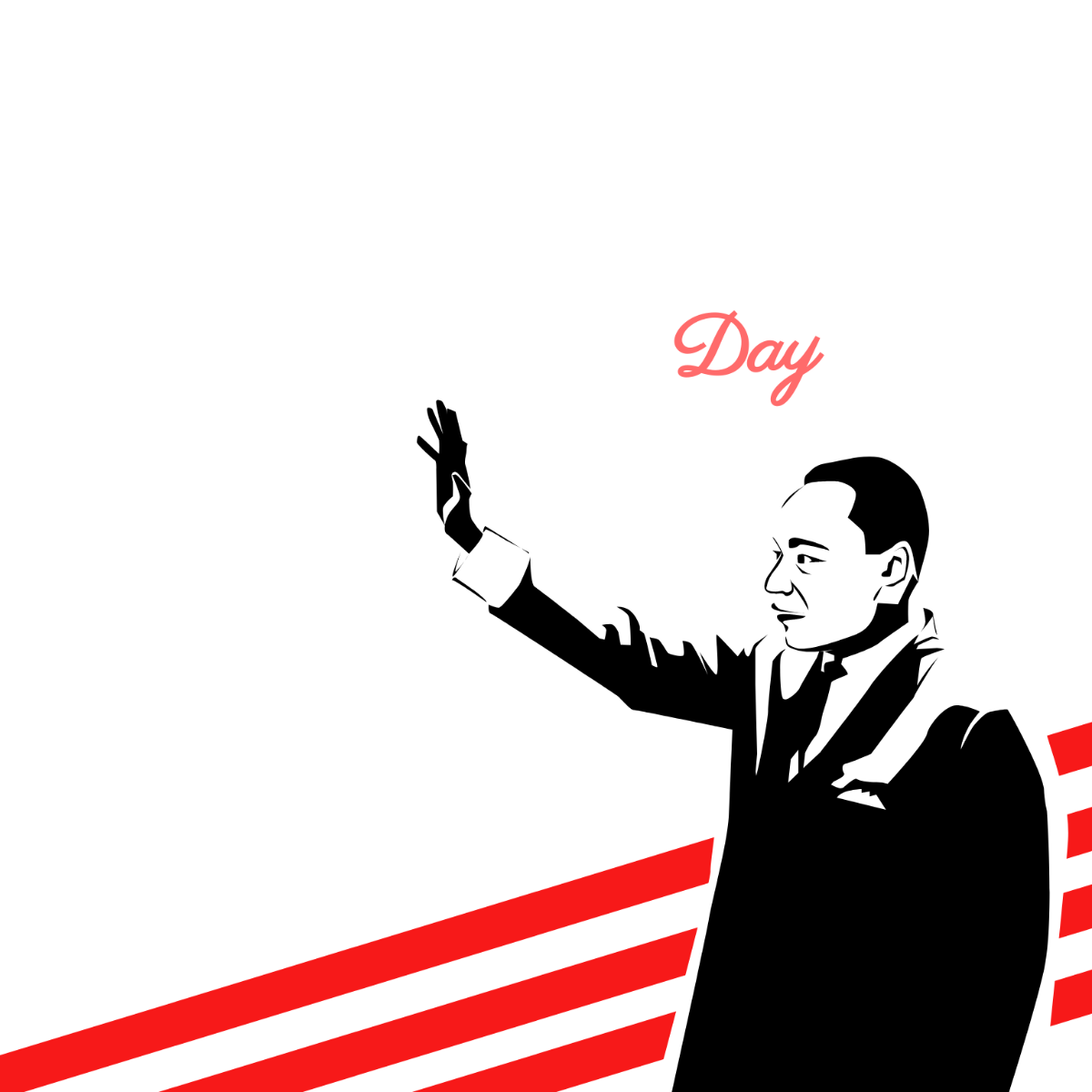 Happy Martin Luther King Day Vector Template