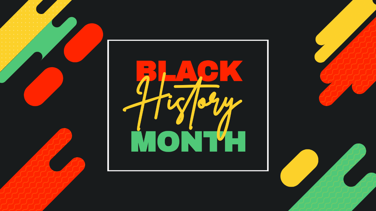 Black History Month Design Background Template